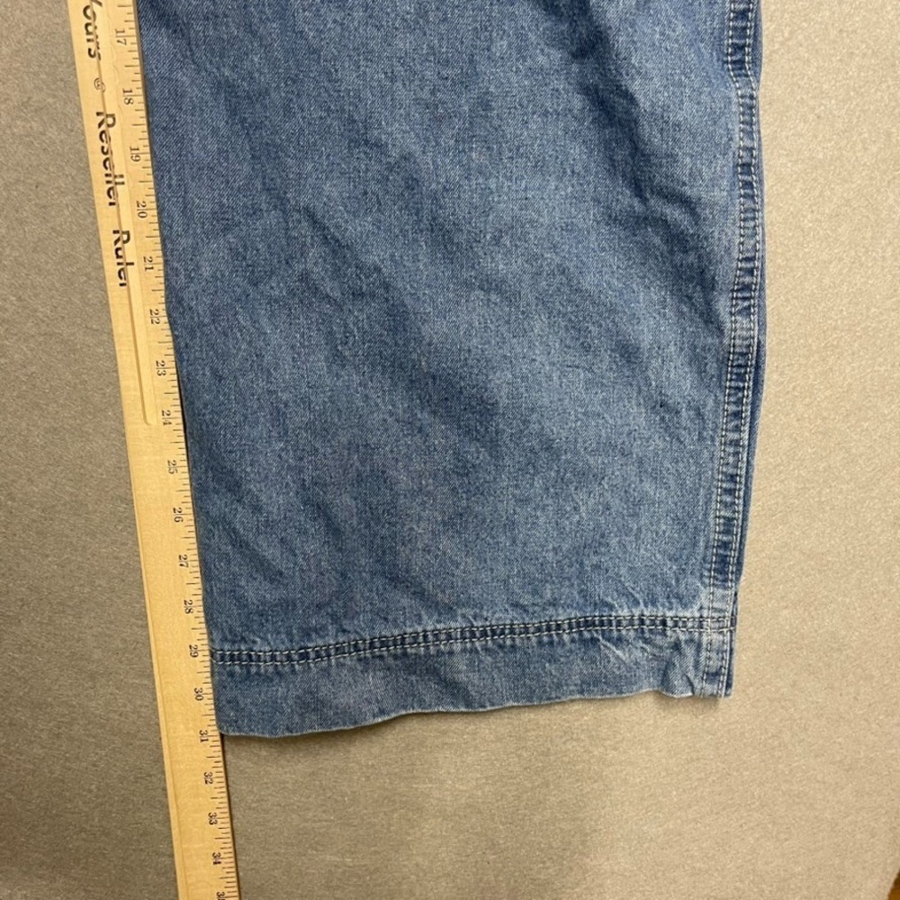 ALAB Jeans Men 30x31 Blue Denim Ultra Baggy Wide Leg Mega Rave Grunge Psycho Y2K - Picture 9 of 13